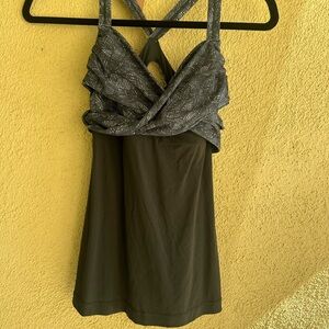 Black and Gray Patterned Tank Top